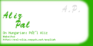 aliz pal business card